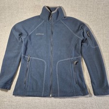 Columbia Benton Springs Fleece Jacket Womens Blue Full Zip Pocket Outdoor Small