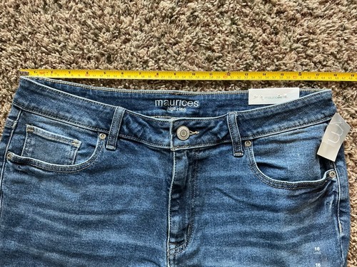 Maurices Slim Straight High Rise Vintage Denim Size 16 Long New With Tags - Picture 5 of 14