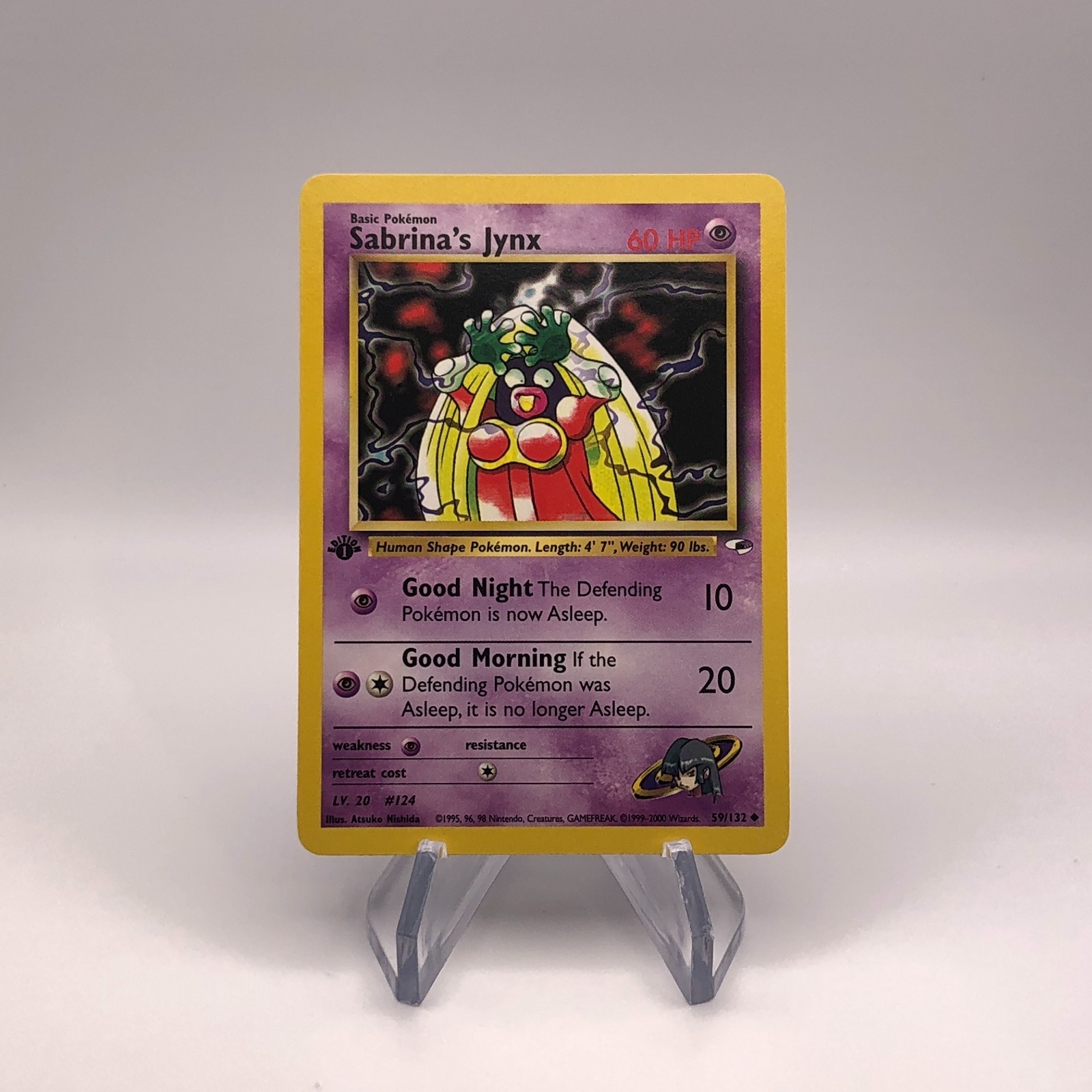 Pokemon 1st Edition Gym Heroes - Sabrina's Jynx 59/132 - Uncommon - NM