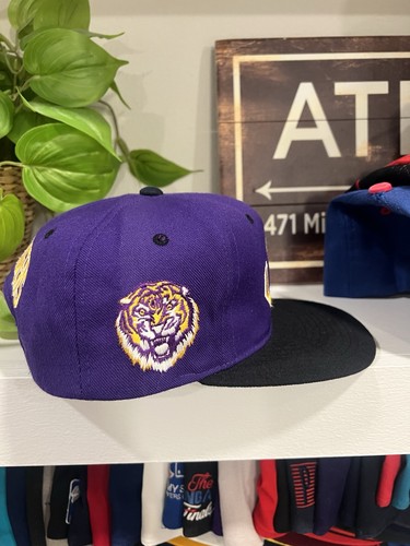 VINTAGE LSU Hat Cap Louisiana State Tigers NCAA Snapback 90's Purple - Picture 4 of 5