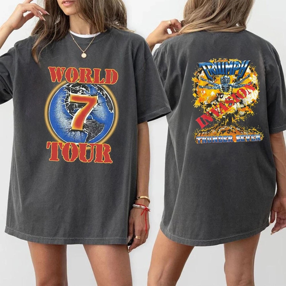 Triumph Band World Tour Thunder Seven Tour multicolor 2025 Shirt