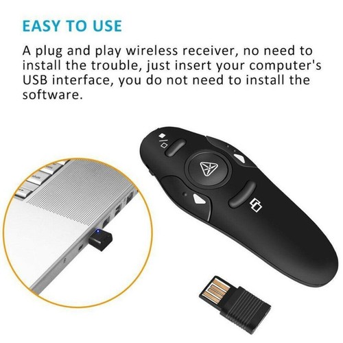 Wireless Presenter 2.4GHz PPT Pen Powerpoint Clicker Control N2025 Remote 9CR8 - Picture 9 of 11