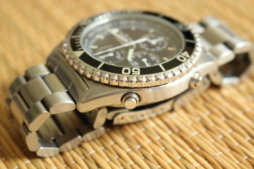 SEIKO 7T32-7C20 SPORTS 150 SS DIVER ESFERA NEGRA DESPLIEGUE CRONÓGRAFO RELOJ Y CAJA CONJUNTO - Imagen 14 de 16