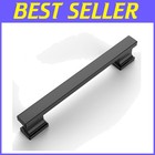 10x Durable Matte Black Cabinet Pulls - 5 Inch Hole Centers