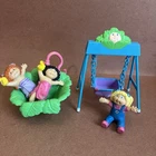 Vintage Cabbage Patch Kids PVC Figure Lot 1980s Mini Swing Set Tub Bath