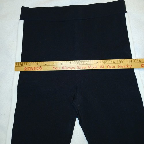 Sweaty Betty High Waist Bike? Shorts Black w/ White Side Stripes Knit Size 8 - Picture 3 of 9