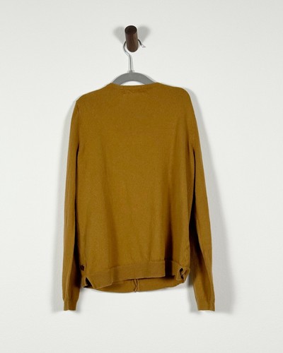 H&M Girls Cardigan Sweater Size 8/10 Mustard Brown Button Front Knit - Picture 3 of 7