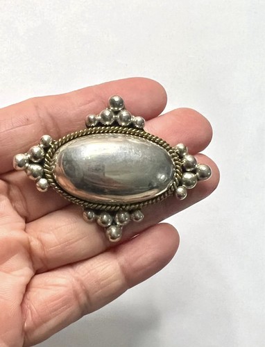 Spilla o spilla vintage in argento sterling 925 - Foto 8 di 8