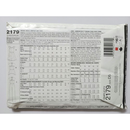 Schnittmuster Neckholder Jumpsuit, Kleid, Tunika, Simplicity 2179, Gr. 4 bis 12 - Bild 6 von 8