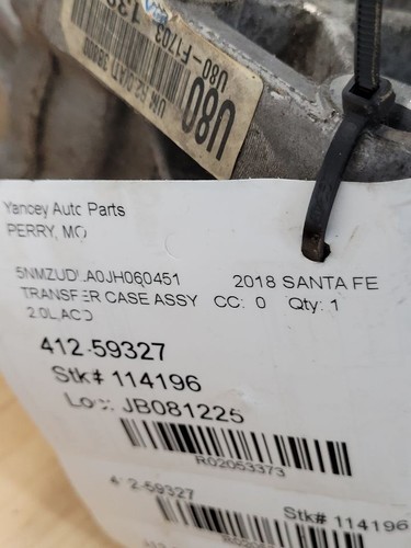 2017 2018 2019 KIA SPORTAGE Transfer Case 2.0L - Picture 6 of 12