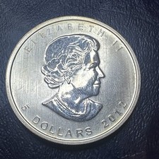 2012 Canada 1 oz .9999 Silver $5 Maple Leaf