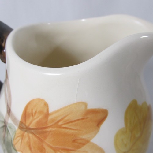 Franciscan October Creamer & Sugar Bowl w Lid USA Backstamp Vintage Fall Leaves - Picture 11 of 12
