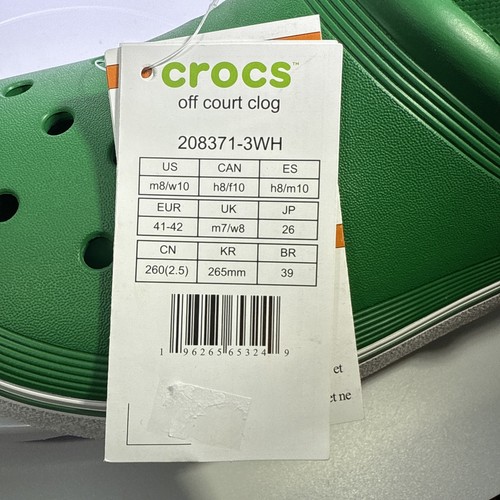 Crocs Unisex Platform Off Court Zoccoli Sandali Comodi Cinturino Classico Verde M8/W10 - Foto 7 di 7