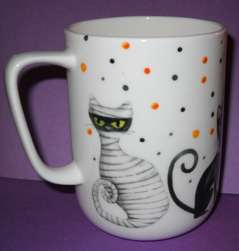 Portobello By Design HALLOWEEN CATS Coffee Mug 20 fl. oz. New - No Tags - Picture 1 of 5
