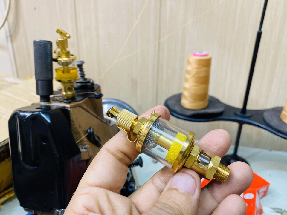 Tarro de vidrio de aceite con tapa Union Special 43200 G raro Foto 4 de 4