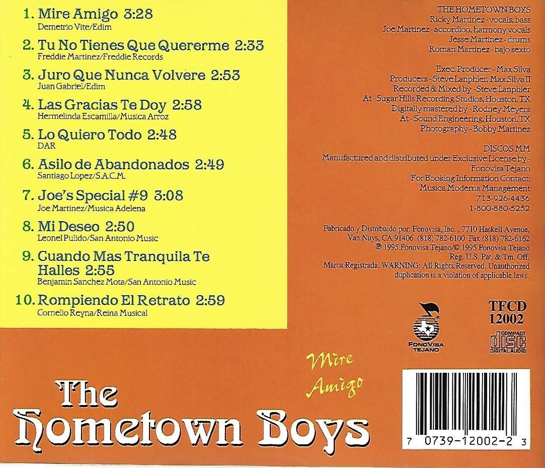 Mire Amigo by The Hometown Boys (CD, 1995, Fonovisa