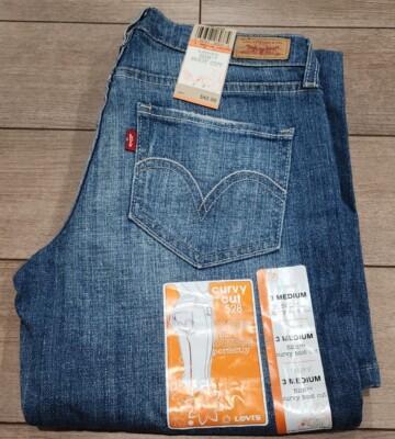 NWT Women s Levi's 528 Curvy Boot Cut Sz 3 Paper Doll Blue Juniors Denim Jean