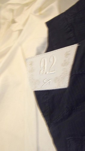 Carlo Chionna Pantalone Da Donna W24 W25 W26 Small S Bootcut Blu Gessato Cotone - Imagen 14 de 24