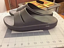 Oofos Ooahh Sport Slides Slip On Sandals Mens 8 Women’s 10 Black