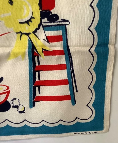 Vintage Irish Linen Tea towel New Yorkshire Pudding - Picture 4 of 4