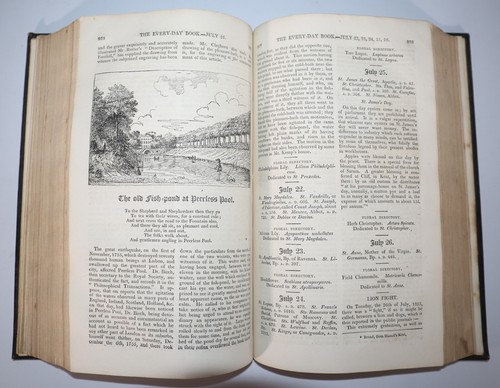 1826 The Every-Day Book Everlasting Calendar 2 Vols First Edition William HONE - Picture 18 of 22