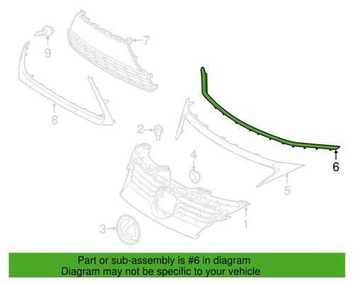 OEM NEW GENUINE LEXUS 2014-2017 CT200h FRONT HOOD BUMPER UPPER SEAL 53395-76011 - Picture 4 of 4