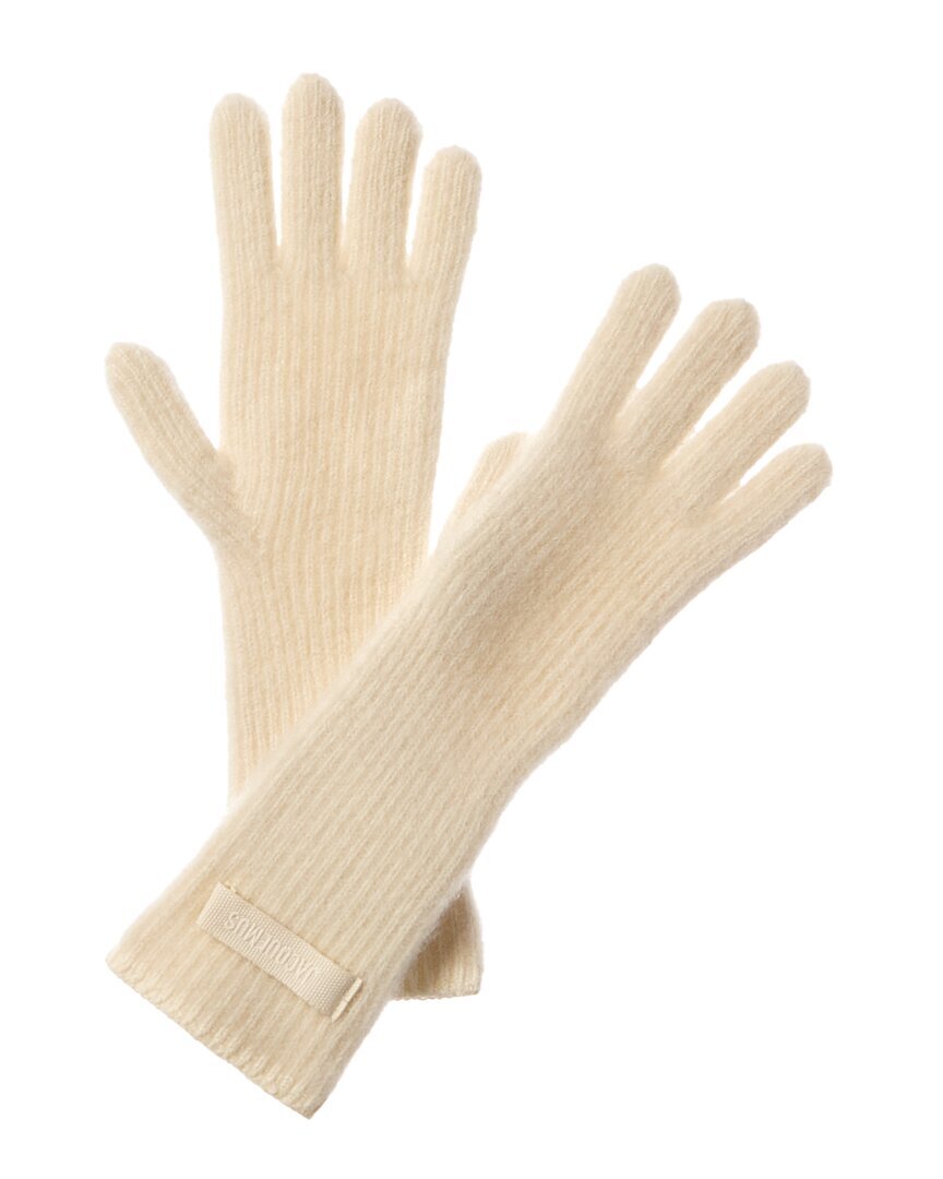 Перчатки женские из смеси альпаки и шерсти Jacquemus Les Gants Gros, белые