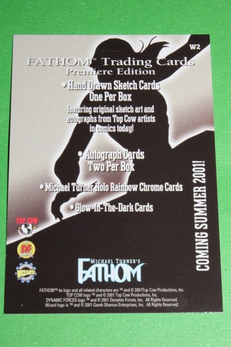 Michael Turner's Fathom 2001 Dynamic Forces Promoción Juego de 7 tarjetas #P1 P2 W1 W2 H1 H2 - Imagen 14 de 14