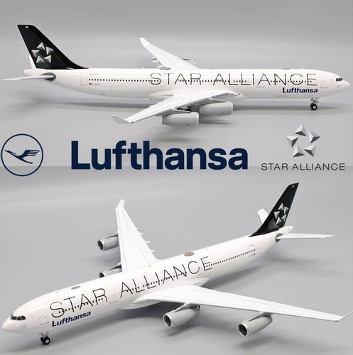 JC Wings 1/200 XX20150, Airbus A340-300 Lufthansa "Star Alliance" D-AIGN - Foto 1 di 20
