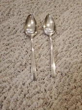 2 Wm A Rogers PARKLANE  Triple 8 serving spoons flatware