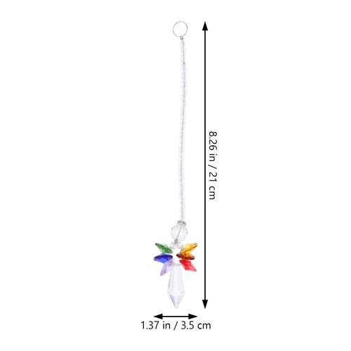7pcs Crystal Prisms Charm Pendant Guardian Angel Rainbow Makers - Picture 5 of 12