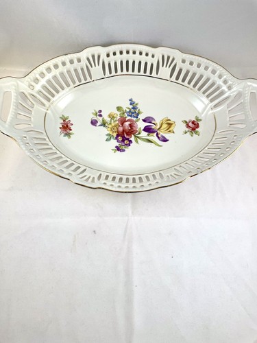 Schrvarzenhammer Reticulated Dish Bowl Bavaria Germany US Zone 11.5in - Picture 4 of 11