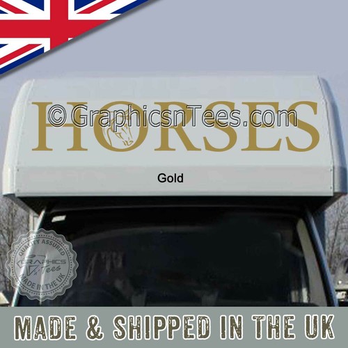 Horses Horse Box Stickers Over Head Front Cab Trailer Vinyl Graphics Decals - Picture 8 of 13