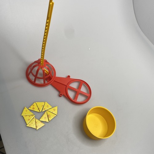 Milton Bradley Mousetrap Replacement Parts Base C & 10 Cheese Pieces - Picture 3 of 4