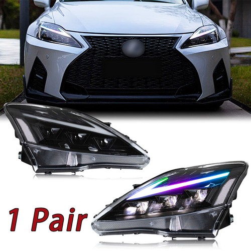 LED RGB Headlights for Lexus IS250 IS350 ISF 2006-2013 Animation Front Lamps