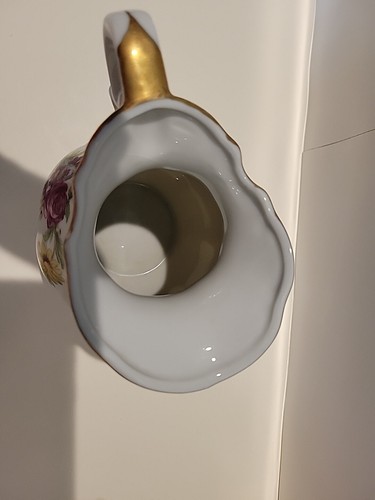 Lefton China Handpainted  Floral Pattern Pitcher  7255 Gold Trim - Picture 6 of 11