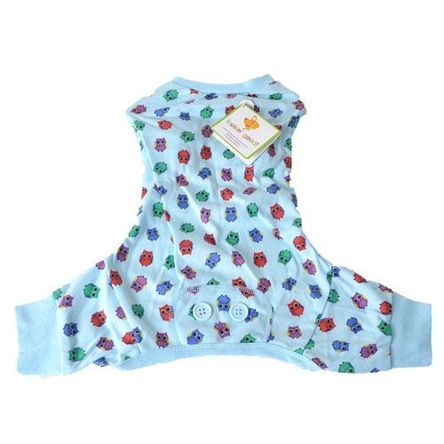 LOOKIN GOOD PIGIAMA CANE PET BLU CON GUFI COLORATI TAGLIE, XS, S, M, LARGE NUOVO CON ETICHETTE - Foto 2 di 2