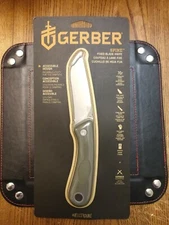Spine Gerber FIXED BLADE KNIFE 7CR17MOV S.S.Blade G.R.N. Sheath Rubber Handle 