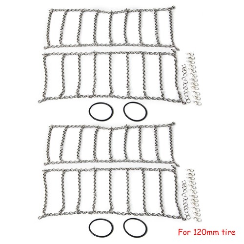 Cadena de nieve de metal cadenas antideslizantes 114/120 mm para coche de radiocontrol 1/10 TRX4 axial SCX10 D90 - Imagen 22 de 22