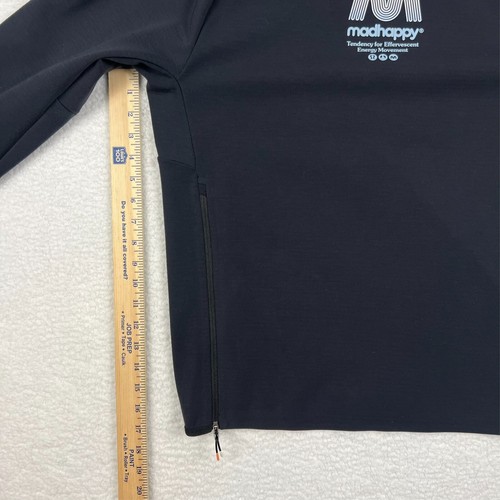 Lululemon x Madhappy Hoodie Men’s Medium Black Jacket Peace Logo Zip Pocket - Picture 14 of 18