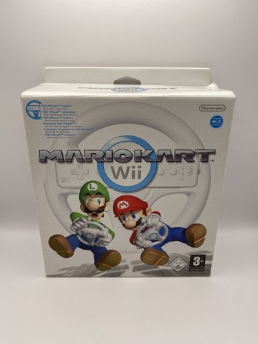Mario Kart Wii - Lenkrad Bundle (Nintendo Wii) 2008 OVP mit Spiel und Lenkrad - Bild 1 von 4