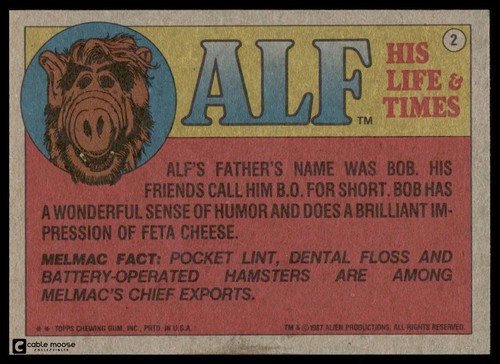 1987-1988 Topps ALF Series 1 & 2 -Pick A Card- Base, Stickers, & Bouillabaseball - Picture 5 of 337