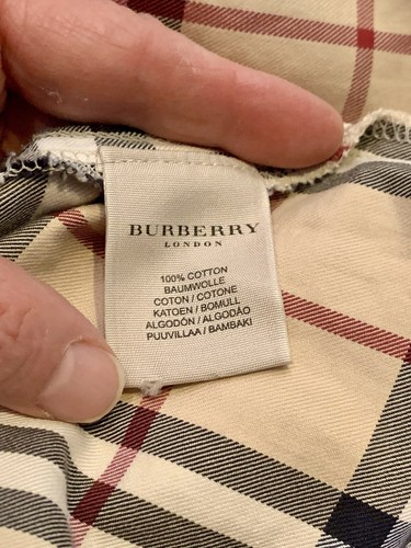 Women's BURBERRY London Plaid Shirt Partial Button-Down Side Zipper Cotton Xs - Picture 8 of 12