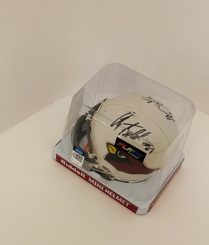Jake Plummer / Anquan Boldin Arizona Cardinals Autographed Mini Helmet - Picture 5 of 6