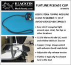 Flat Line Release Clip - Easy Cinch Strap - Adjustable Tension - Trolling