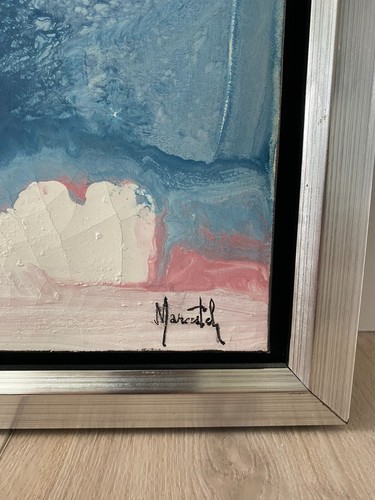 Pintura al óleo sobre lienzo Marcestel Marc Antoine Squarciafichi El tierno beso - Imagen 2 de 10