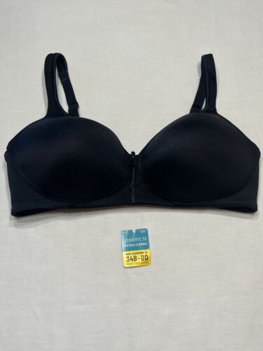 Vanity Fair Women’s Bra With 2 Way Convertible Straps Full Coverage Black 36D