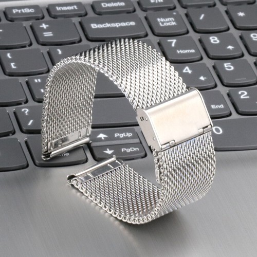 1.0 Line Thickened Stainless Steel Watch Band Milanese Mesh Strap 18 20 22 24 mm - Picture 13 of 15