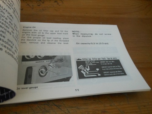 Honda Factory Portable Generator Owners Manual EM300 3286601 - Picture 2 of 3