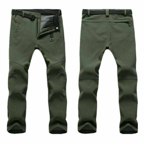 Fleece Lined Trousers Men Outdoor Walking Winter Trousers Hiking Waterproof Pant - Picture 9 of 15